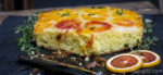 Blutorangenkuchen, gestürzt oder upside-down , angeschnitten